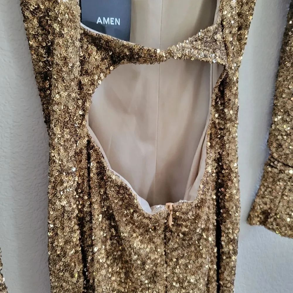 AMEN sequin Jumpsuit size 4 S - Picture 10 of 16